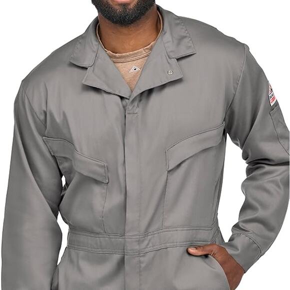 NWT Bulwark FR Men's Lightweight Excel FR ComforTouch Deluxe Coverall gray 48 - Picture 4 of 5